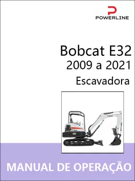 Книга по эксплуатации и техобслуживанию экскаватора Bobcat E32 с 2009 по 2021 год (на португальском языке)