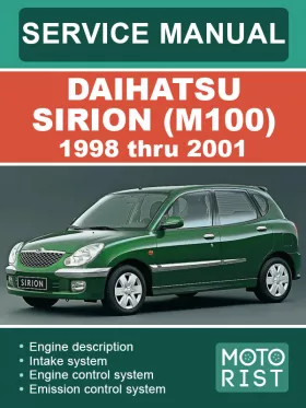 Книга по ремонту Daihatsu Sirion (M100) с 1998 по 2001 год,