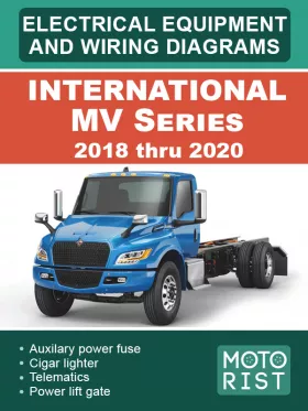 Электрооборудование и электросхемы International MV Series с 2018 по 2020 год,