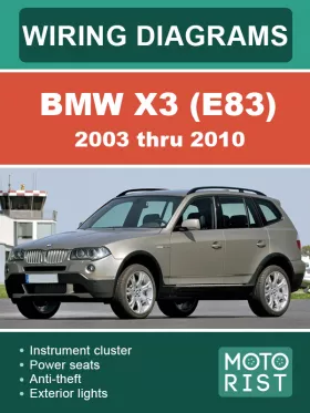 Цветные электросхемы BMW X3 (E83) с 2003 по 2010 год