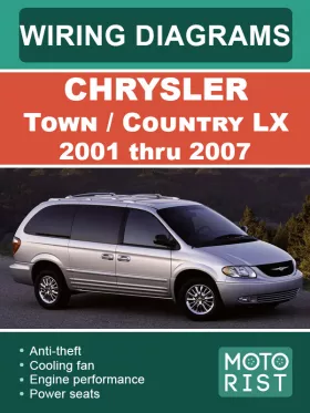 Цветные электросхемы Chrysler Town / Country LX с 2001 по 2007 год