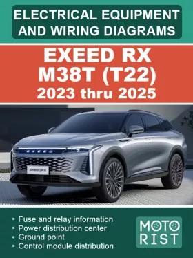 Электрооборудование и цветные электросхемы EXEED RX M38T (T22) с 2023 по 2025 год