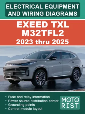 Электрооборудование и цветные электросхемы EXEED TXL M32TFL2 с 2023 по 2025 год