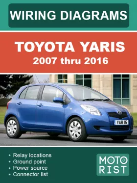 Цветные электросхемы Toyota Yaris с 2007 по 2016 год
