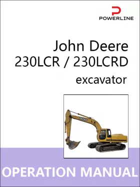 Книга по эксплуатации и техническому обслуживанию экскаватора John Deere 230LCR / 230LCRD c 2000 года