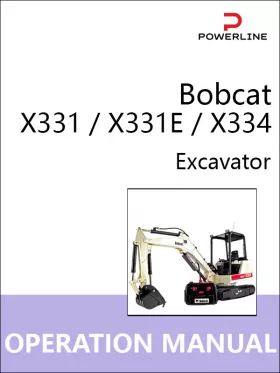 Книга по эксплуатации и техобслуживанию экскаватора Bobcat X331 / X331E / X334