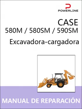 Книга по ремонту экскаватора-погрузчика CASE 580M / 580SM / 590SM (на испанском языке)