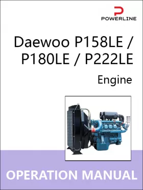 Книга по эксплуатации и техническому обслуживанию двигателя Daewoo P158LE / P180LE / P222LE
