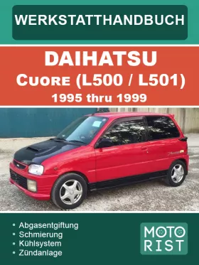 Книга по ремонту Daihatsu Cuore (L500 / L501) с 1995 по 1999 год, (на немецком языке)