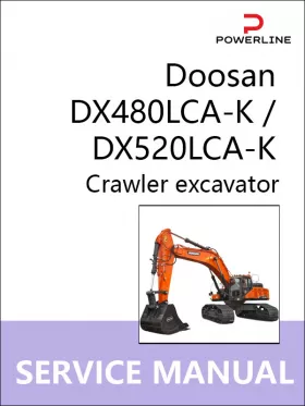 Книга по ремонту экскаватора Doosan DX480LCA-K / DX520LCA-K