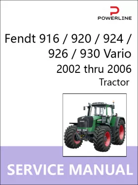 Книга по ремонту трактора Fendt 916 / 920 / 924 / 926 / 930 Vario c 2002 по 2006 год