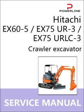 Книга по ремонту экскаватора Hitachi EX60-5 / EX75 UR-3 / EX75 URLC-3