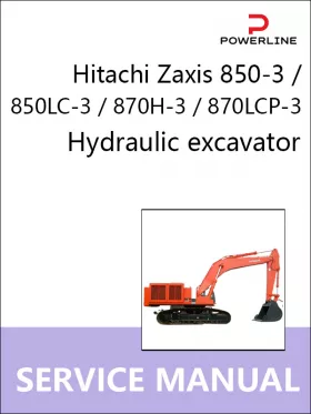 Книга по ремонту экскаватора Hitachi Zaxis 850-3 / 850LC-3 / 870H-3 / 870LCР-3