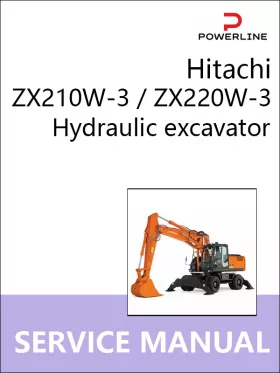 Книга по ремонту экскаватора Hitachi ZX210W-3 / ZX220W-3