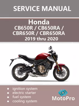 Книга по ремонту и эксплуатации мотоцикла Honda CB650R / CB650RA / CBR650R / CBR650RA с 2019 по 2020 год