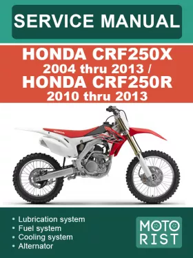 Книга по ремонту мотоцикла Honda CRF250X с 2004 по 2013 год / Honda CRF250R с 2010 по 2013 год