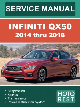 Книга по ремонту Infiniti QX50 с 2014 по 2016 год, 3 части