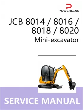 Книга по ремонту экскаватора JCB 8014 / 8016 / 8018 / 8020