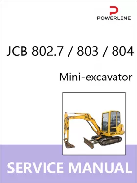 Книга по ремонту экскаватора JCB 802.7 / 803 / 804