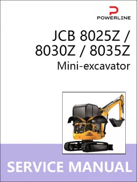 Книга по ремонту экскаватора JCB 8025Z / 8030Z / 8035Z