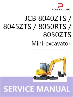 Книга по ремонту экскаватора JCB 8040ZTS / 8045ZTS / 8050RTS / 8050ZTS
