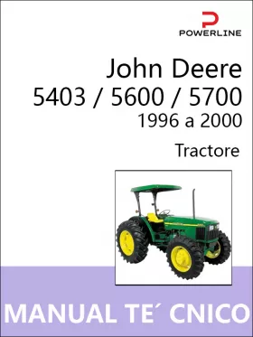 Книга по ремонту трактора John Deere 5403 / 5600 / 5700 с 1996 по 2000 год (на испанском языке)