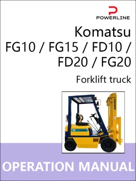 Книга по эксплуатации и техобслуживанию погрузчика Komatsu FG10 / FG15 / FD10 / FD20 / FG20