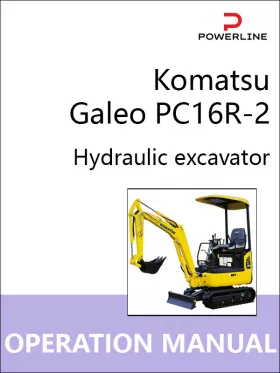 Книга по эксплуатации и техническому обслуживанию экскаватора Komatsu Galeo PC16R-2