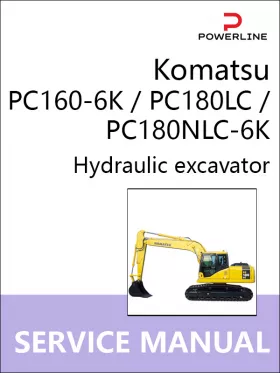 Книга по ремонту экскаватора Komatsu PC160-6K / PC180LC / PC180NLC-6K
