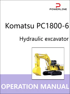Книга по эксплуатации и техническому обслуживанию экскаватора Komatsu PC1800-6