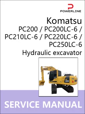 Книга по ремонту экскаватора Komatsu PC200 / PC200LC-6 / PC210LC-6 / PC220LC-6 /  PC250LC-6