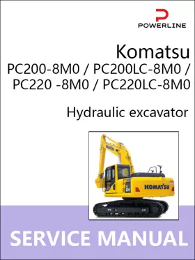 Книга по ремонту экскаватора Komatsu PC200-8M0 / PC200LC-8M0 / PC220 -8M0 / PC220LC-8M0