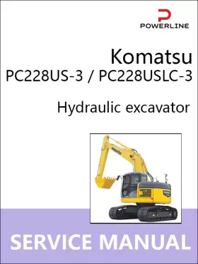 Книга по ремонту экскаватора Komatsu PC228US-3 / PC228USLC-3
