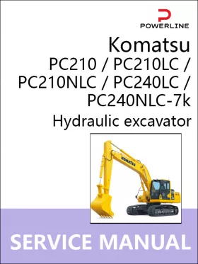 Книга по ремонту экскаватора Komatsu PC210 / PC210LC / PC210NLC / PC240LC / PC240NLC-7k