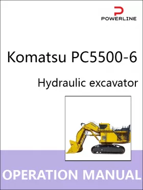 Книга по эксплуатации и техническому обслуживанию экскаватора Komatsu PC5500-6