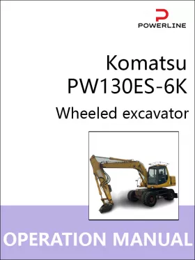 Книга по эксплуатации и техническому обслуживанию экскаватора Komatsu PW130ES-6K