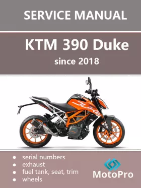 Книга по ремонту мотоцикла KTM 390 Duke с 2018 года