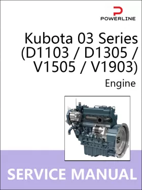 Книга по ремонту двигателя Kubota 03 Series (D1103 / D1305 / V1505 / V1903)