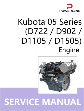 Книга по ремонту двигателя Kubota 05 Series (D722 / D902 / D1105 / D1505)