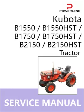 Книга по ремонту трактора Kubota B1550 / B1550HST / B1750 / B1750HST / B2150 / B2150HST