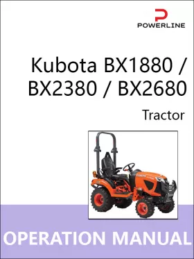 Книга по эксплуатации и техническому обслуживанию трактора Kubota BX1880 / BX2380 / BX2680