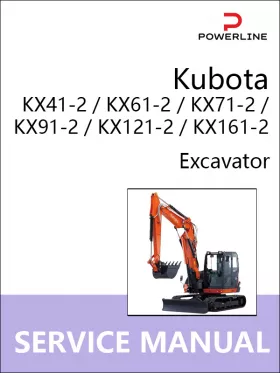Книга по ремонту экскаватора Kubota KX41-2 / KX61-2 / KX71-2 / KX91-2 / KX121-2 / KX161-2