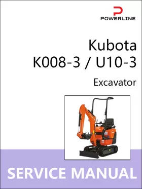 Книга по ремонту экскаватора Kubota K008-3 / U10-3