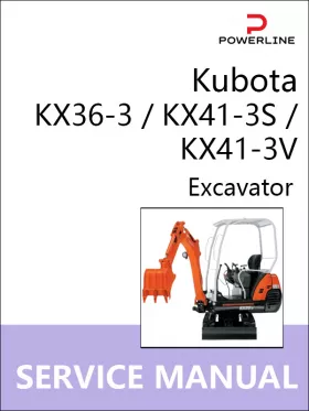 Книга по ремонту экскаватора Kubota KX36-3 / KX41-3S / KX41-3V