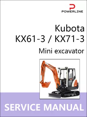 Книга по ремонту экскаватора Kubota KX61-3 / KX71-3