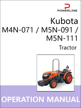 Книга по эксплуатации и техническому обслуживанию трактора Kubota M4N-071 / M5N-091 / M5N-111