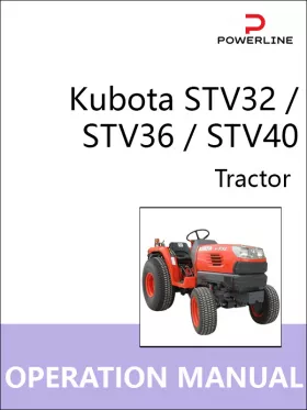 Книга по эксплуатации и техническому обслуживанию трактора Kubota STV32 / STV36 / STV40