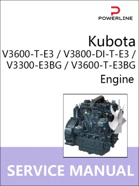 Книга по ремонту двигателя Kubota V3600-E3 / V3600-T-E3 / V3800-DI-T-E3 / V3300-E3BG / V3600-T-E3BG