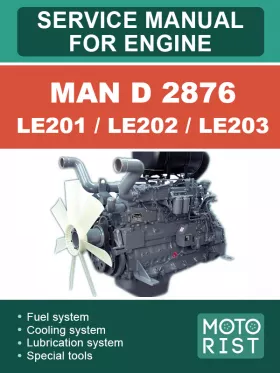 Книга по ремонту двигателя MAN D 2876 LE201 / LE202 / LE203