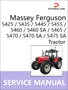 Книга по ремонту трактора Massey Ferguson 5425 / 5435 / 5445 / 5455 / 5460 / 5460 SA / 5465 / 5470 / 5470 SA / 5475 SA
